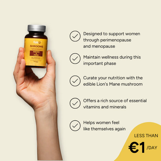 FabU Shrooms Meno & Peri 60 Capsules - Menopause & Perimenopause Relief