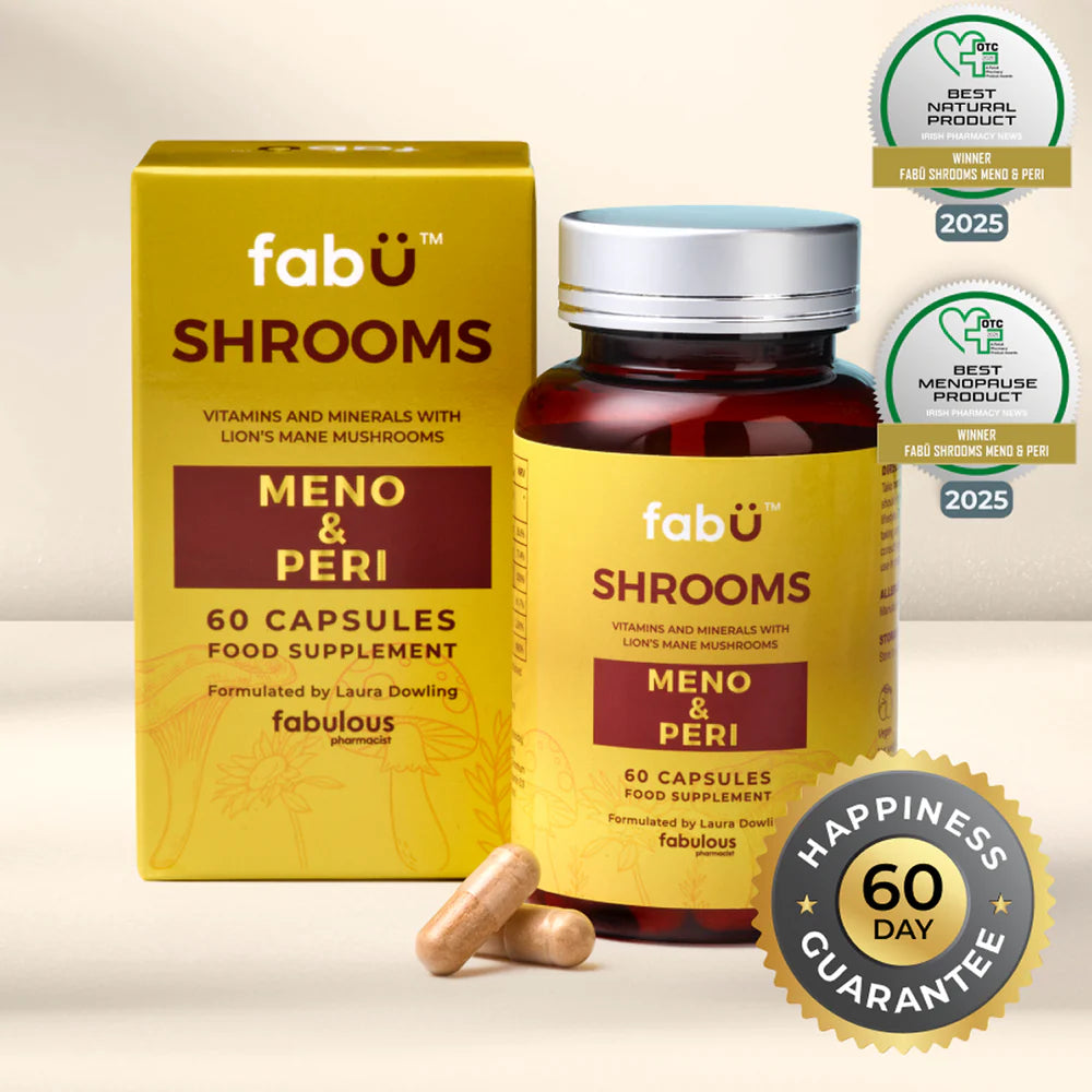 FabU Shrooms Meno & Peri 60 Capsules - Menopause & Perimenopause Relief